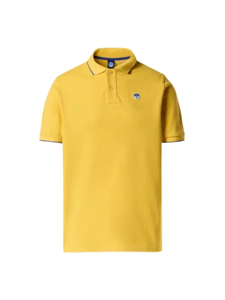 Koszulka polo North Sails w paski z logo żółta