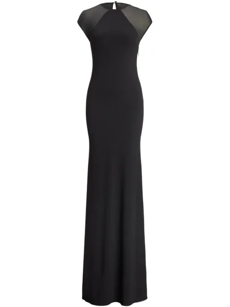 Rochie maxi Ralph Lauren Collection transparente de costum negru