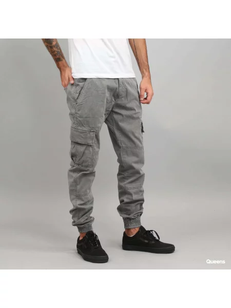 Spodnie Urban Classics Washed Cargo Twill Jogging Pants Grey szare