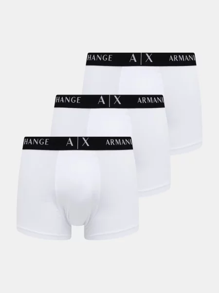 Armani Exchange bokserki dopasowane z bawełną białe