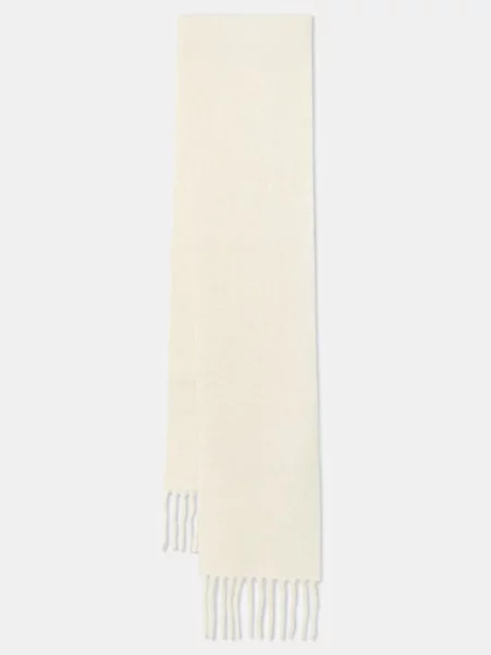 Κασκόλ με προσθήκη μαλλιού Sporty & Rich Signature Logo Fuzzy μπεζ