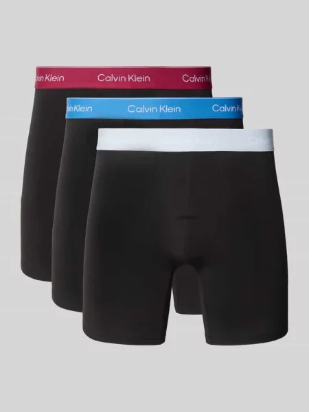 Majtki i obcisłe bokserki z mieszanki bawełny w zestaw 3 szt. model BOXER BRIEF' Calvin Klein Underwear czarne