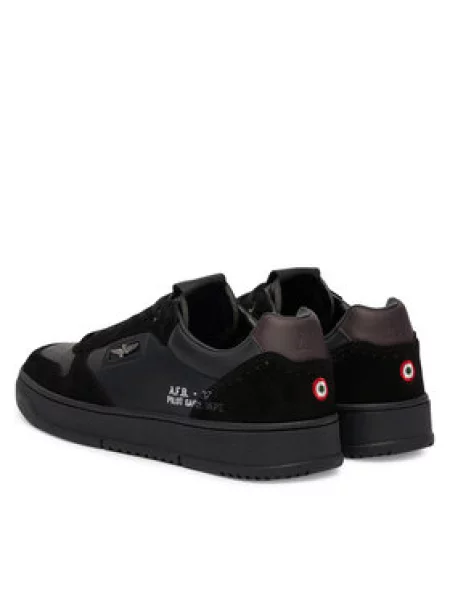 Kožne tenisice Aeronautica Militare SNEAKERS crna