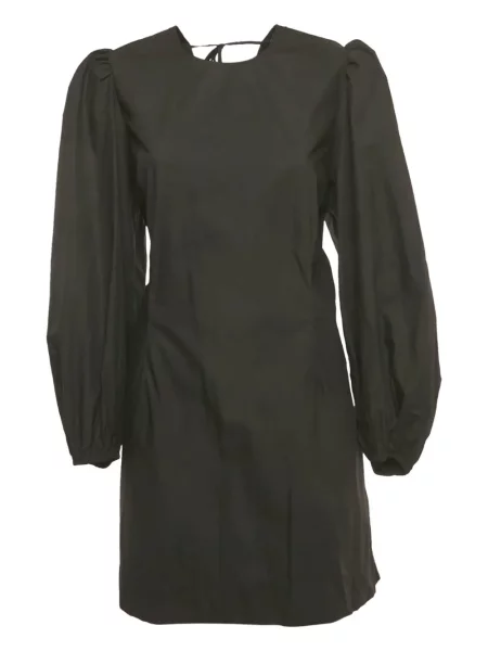 Rochie mini Ganni din poplin de costum negru