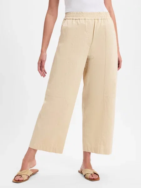 Weekend Max Mara spodnie materiałowe Milva Kobiety jednolity 34 beżowy