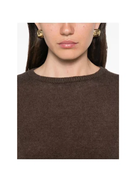 Dzianinowy sweter Eleventy brązowy
