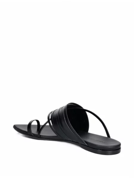 Кожени презрамки сандали Emporio Armani черно
