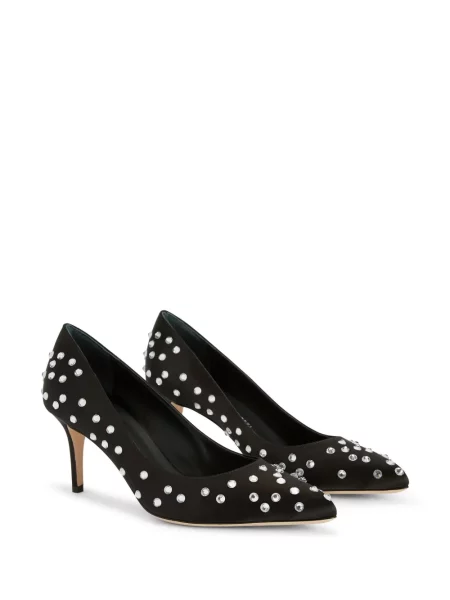 Сатенени полуотворени обувки Giuseppe Zanotti черно