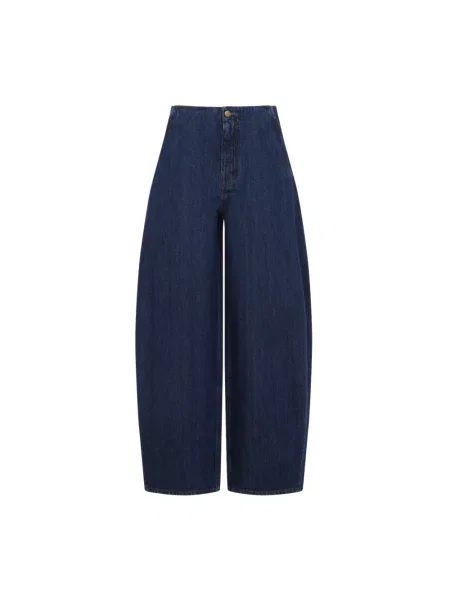 Szerokie jeansy Jil Sander niebieskie