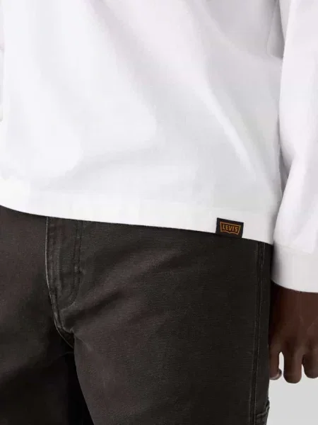 Bluzka z długim rękawem o kroju relaxed fit z czystej bawełny Levi's biała