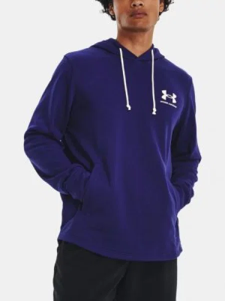 Hanorac Under Armour Rival Terry Lc Hoodie Black/ Onyx White L alb