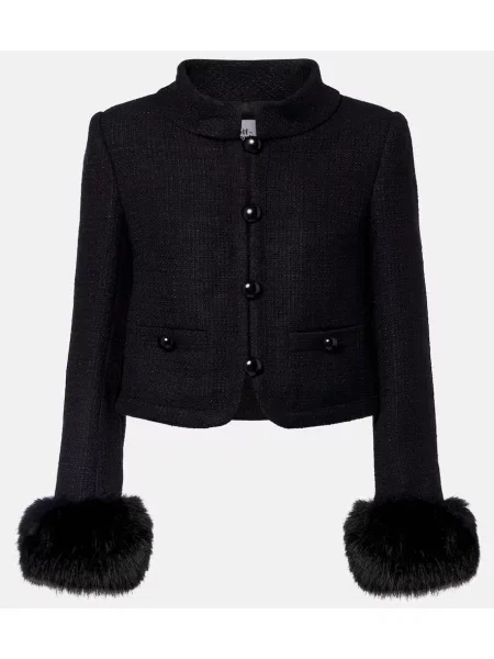 Geacă Self-portrait negru