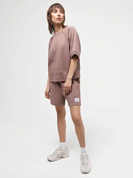Стеганый короткий свитшот Alpha Industries с коротким рукавом