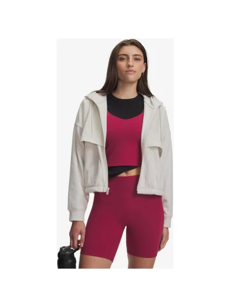 Kurtka z kapturem Under Armour Performance Fleece beżowy XS biały
