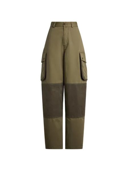 Satenske rukavice Polo Ralph Lauren s vezom s vezicama smeđa