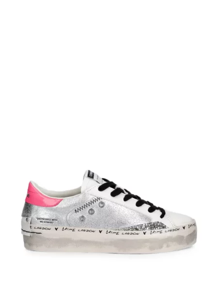 Sneakerși Crime London cu platformă alb
