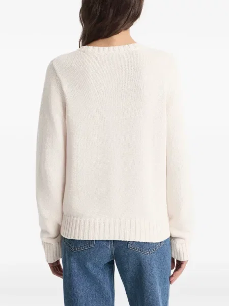 Pulover Sporty & Rich cu decolteu rotund