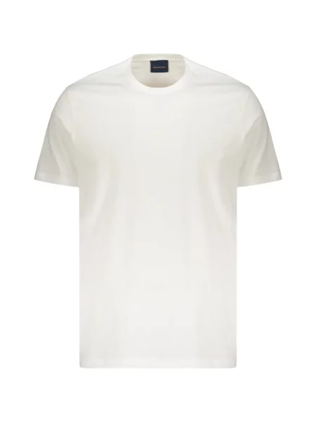 Tricou Paul & Shark cu broderie cu decolteu rotund alb