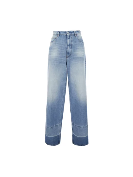Szerokie jeansy Mm6 Maison Margiela niebieskie