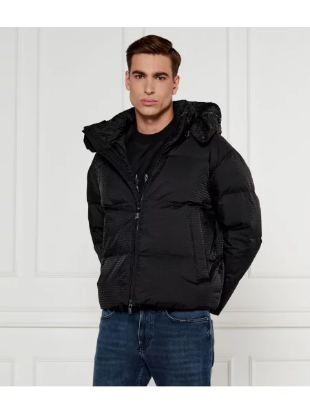 Emporio Armani Steppelt kabát fekete