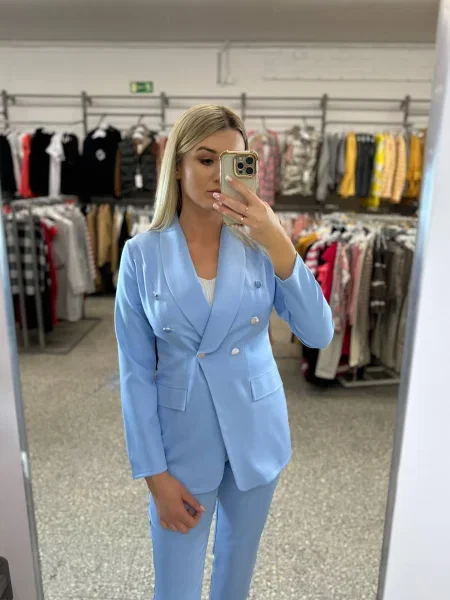 Pantaloni Livien elegante albastru