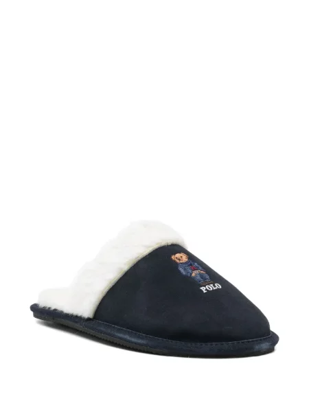 Pletený dlouhý top Polo Ralph Lauren s výšivkou modrý