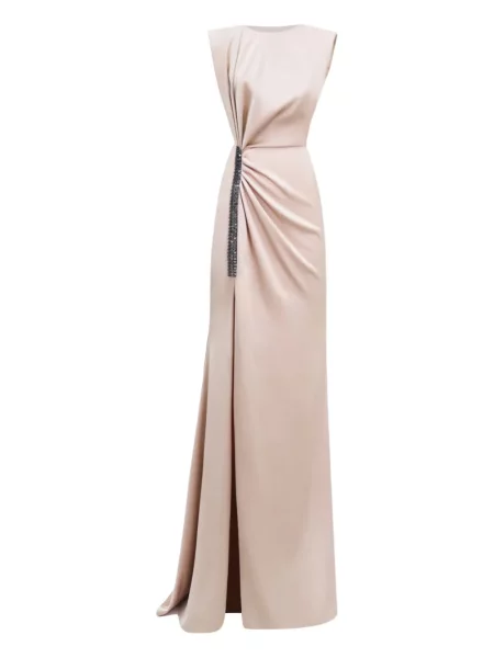 Rochie maxi Gemy Maalouf drapată roz