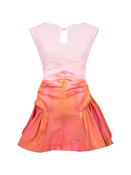 Sukienka Acler z dekoltem w serek garniturowa pomarańczowa