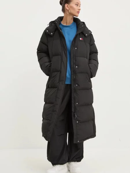 Tommy Jeans péřová bunda černá