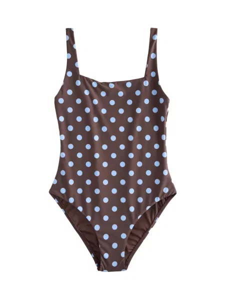 Next Costum de baie întreg deschis / maro închis albastru