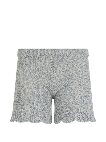 Pantaloni scurți Valentino Garavani tricotate albastru