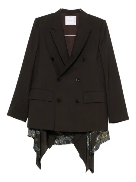 Sacou Sacai cu model paisley maro