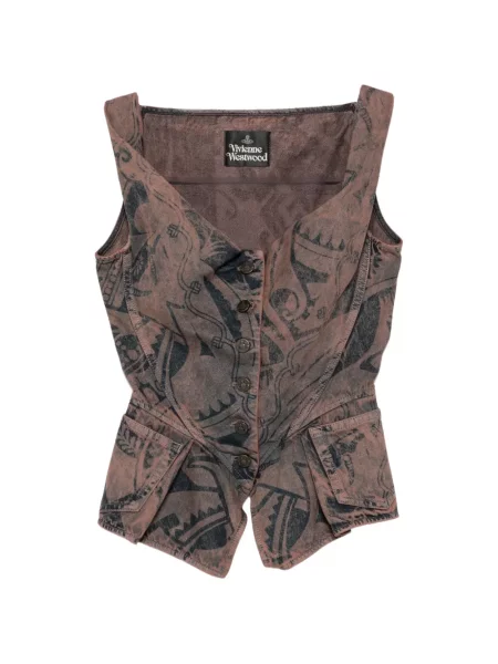 Top Vivienne Westwood cu imagine maro