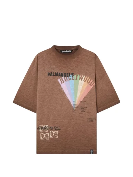 Tricou Palm Angels cu imagine maro