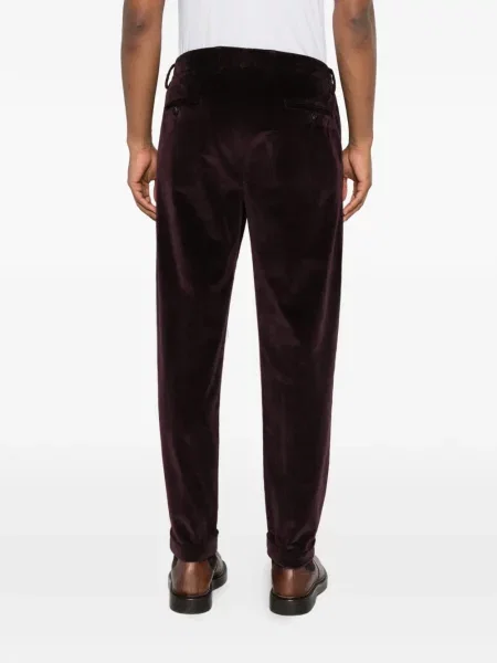 Pantaloni Eleventy de catifea cord roșu