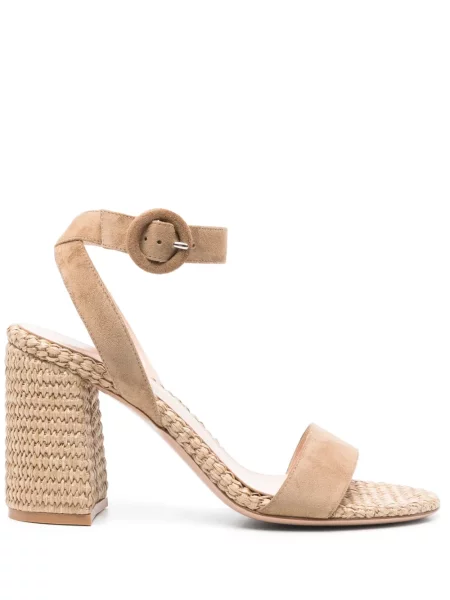 Sandale Gianvito Rossi din piele de căprioară