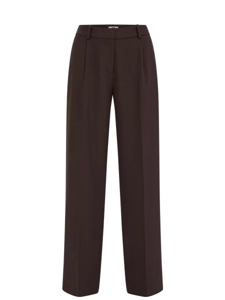 WE Fashion Pantaloni cutați închis maro