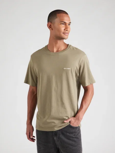 Pepe Jeans Tricou kaki alb
