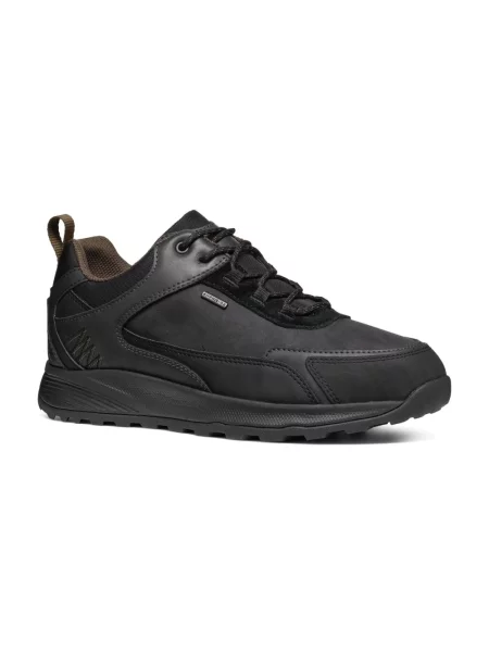 Sneakersy Geox zamszowe sznurowane czarne