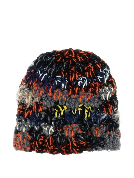 Căciulă Exquisite J de lână cu dungi roșu