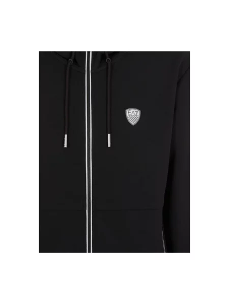Bluza z kapturem Emporio Armani Ea7 z kapturem z logo czarna