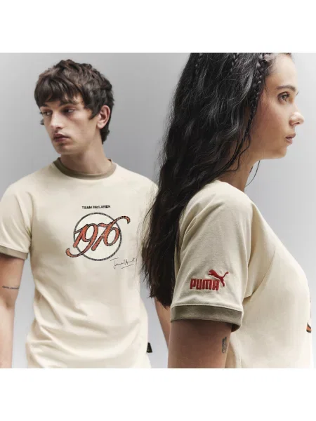 PUMA Koszulka unisex McLAREN RACING James Hunt Ringer Akcesoria S biały