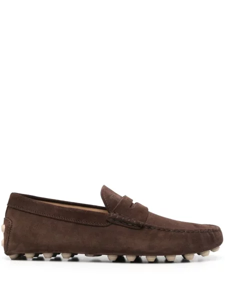 Pantofi loafer Tod's din piele de căprioară maro