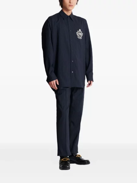 Cămașă Balmain cu dungi albastru