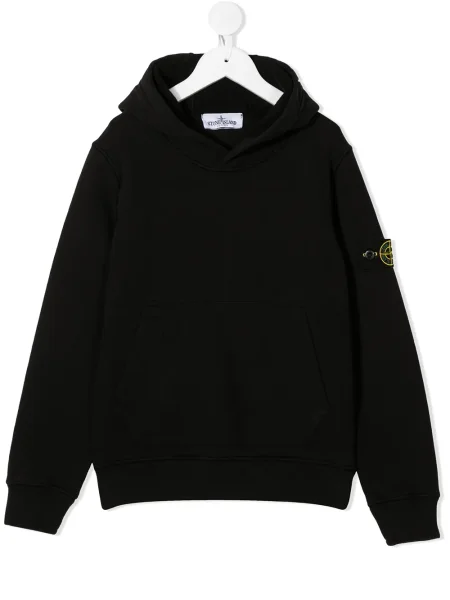 Bluza z kapturem dziecięca Stone Island czarna