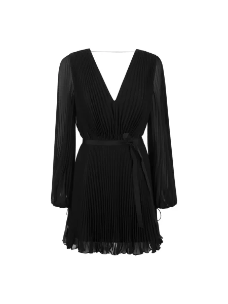 Sukienka mini Max Mara szyfonowa czarna