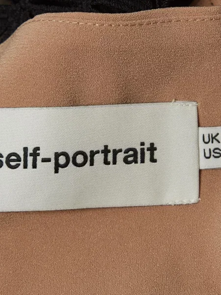 Φόρεμα Self-portrait με δαντέλα μαύρο