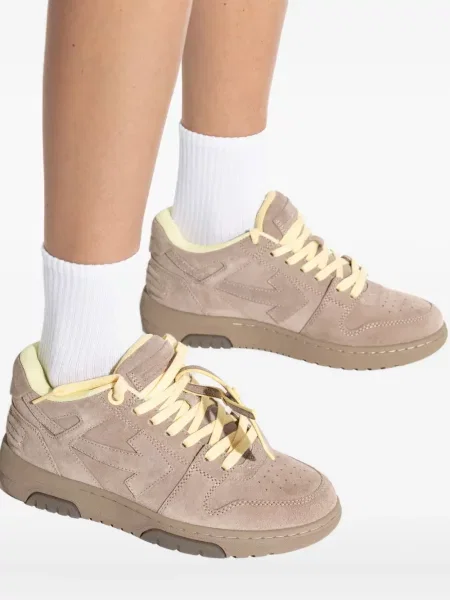 Sneakerși Off-white din piele alb