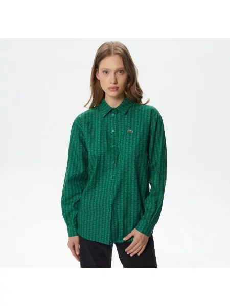 Рубашка Lacoste зеленая