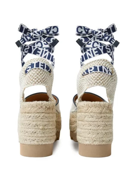 Prugaste espadrile Stella Mccartney s platformom bijela